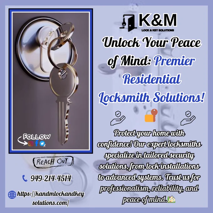 👇 | Contact us at:
☎ | 949-214-4514
🌐 | Visit https://kandmlockandkeysolutions.com/