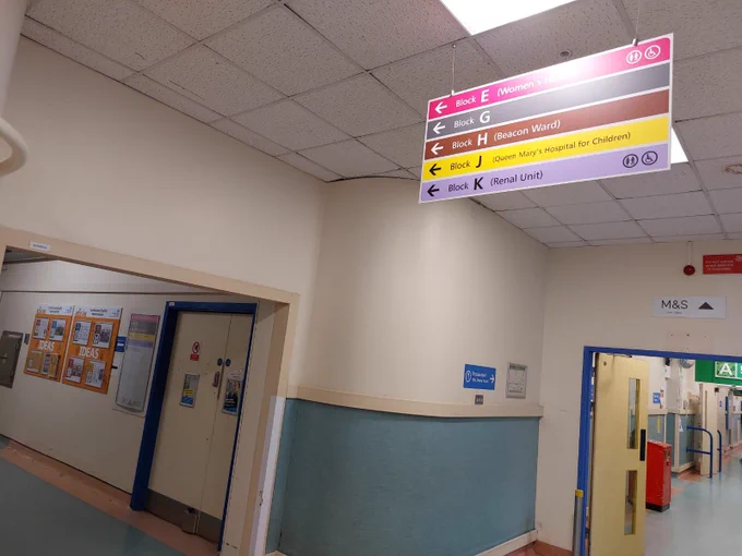 CQI boards at St Helier Hospital