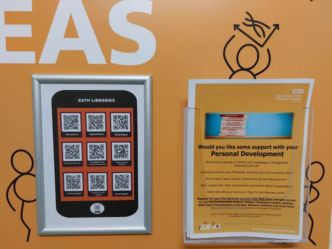 CQI boards at St Helier Hospital