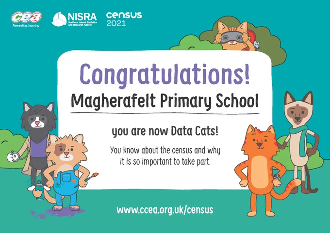 Let’s Count Primary School Certificate awarded to Magherafelt Primary School