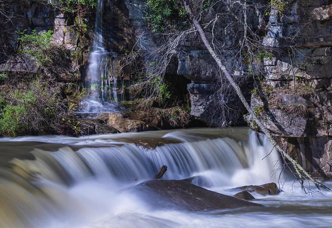 High water levels cascading over Valley Falls in West Virginia in the springtime. Prints available to decorate your home!
