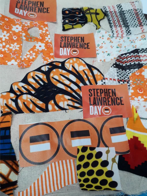 Close up of Stephen Lawrence Day banner