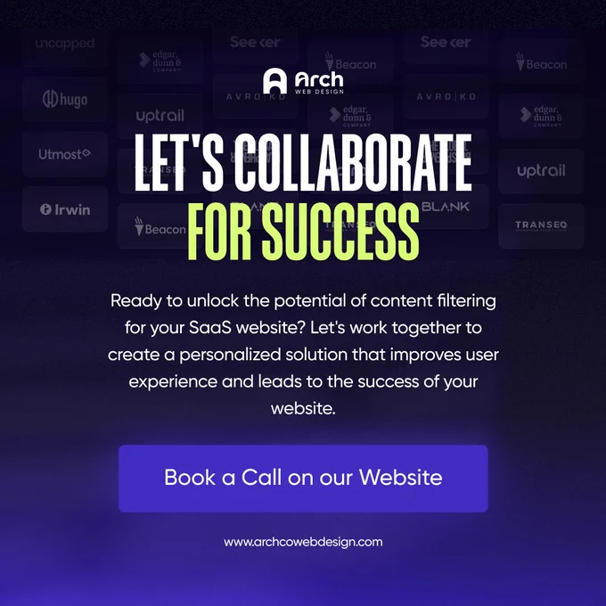 Content Filtering, SaaS, Web Design, Enhanced Discoverability, Personalized Experiences, Conversion Rate Optimization