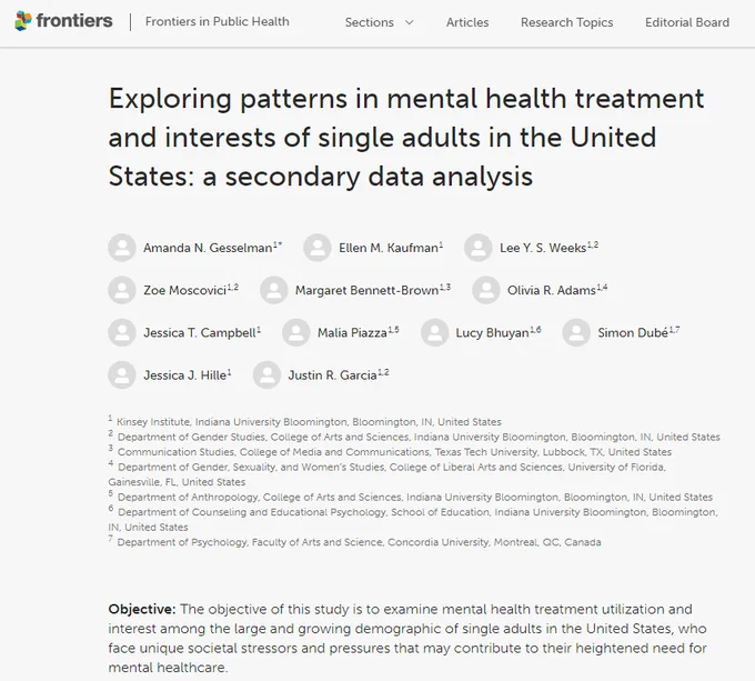 Screenshot of article on Frontiers website