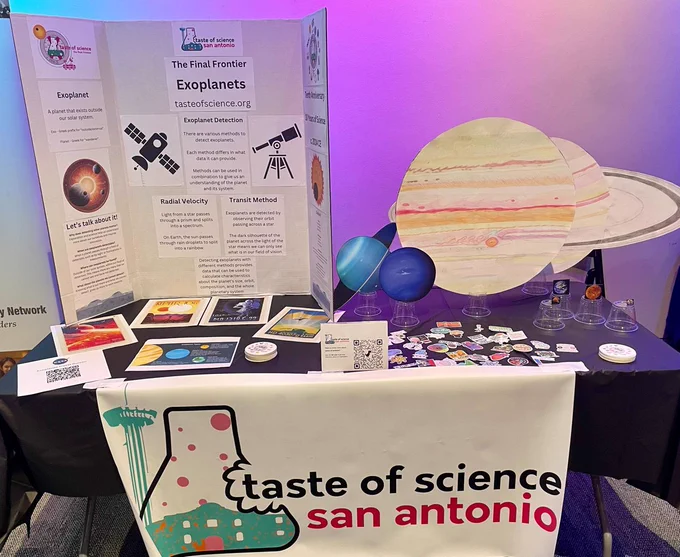 taste of science San Antonio - Viva Science 2024 table