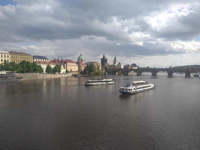 Vltava (Moldau) river in Prague, Czechia