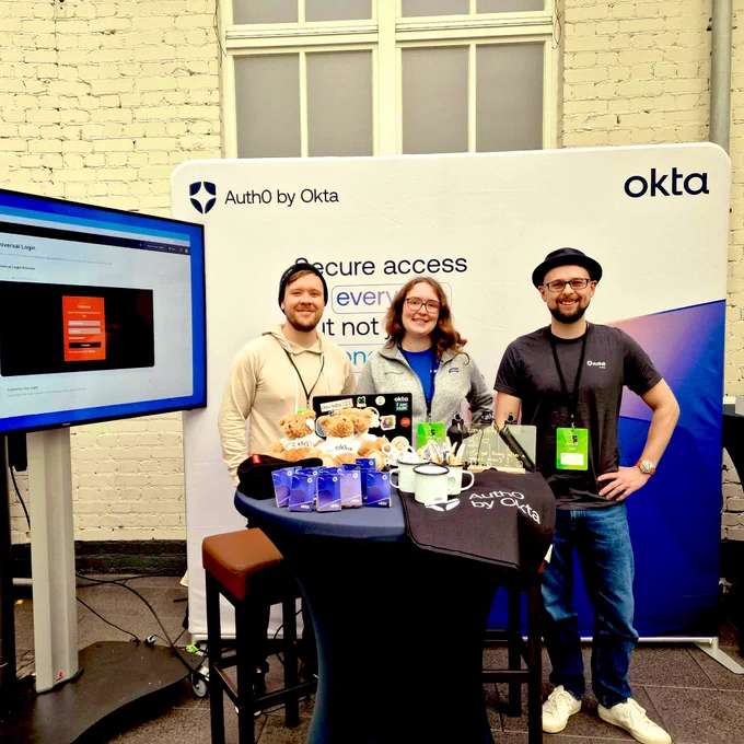 My dear colleagues and I at our booth