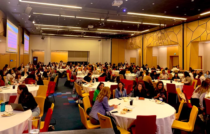 A full conference room of attendees at Dr. Dukes’ keynote at the 2024 OSSD conference