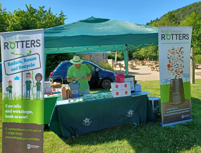 A volunteer Rotters stall