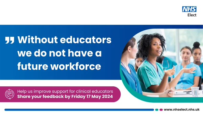 "Without educators we do not have a future workforce" Help us improve support for clinical educators.