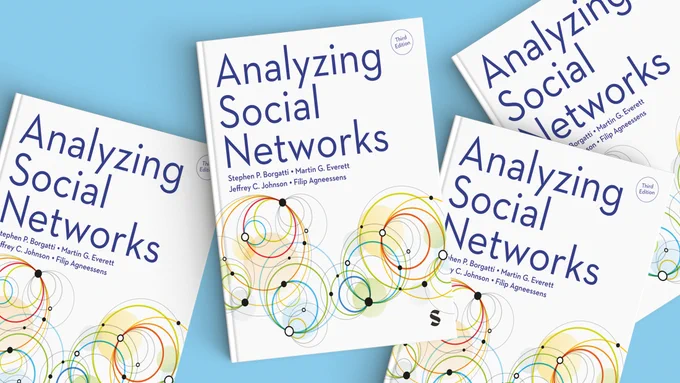 Book cover for "Analyzing Social Networks" Third Edition.