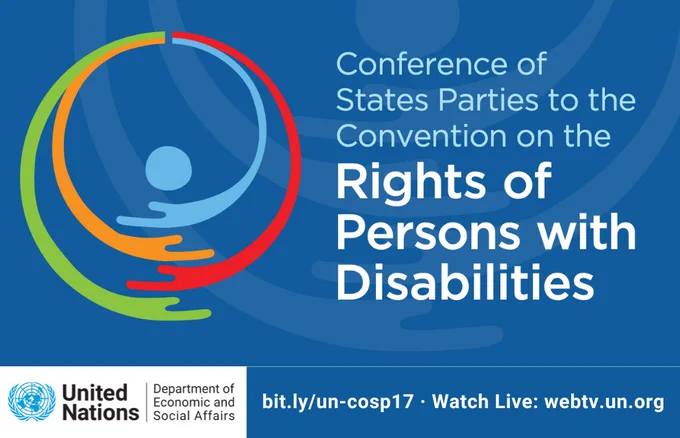 📢 The 17th Conference of States Parties to the #CRPD is happening from 11-13 June @UN in NY! 

🌐#COSP17 theme is "Rethinking #disabilityinclusion in the current international juncture and ahead of the Summit of the Future". 

ℹ️ http://bit.ly/un-cosp17 #EveryoneIncluded