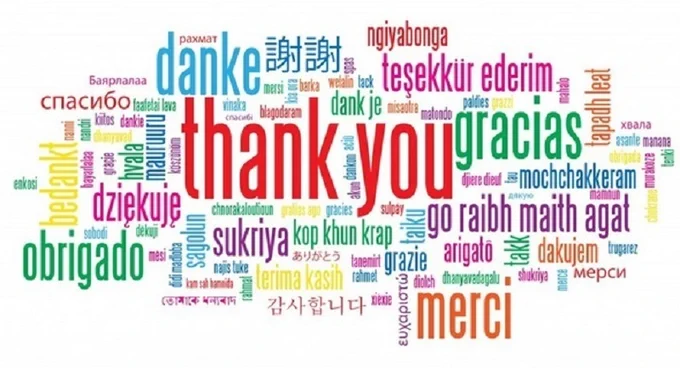 Thank you in multiple languages