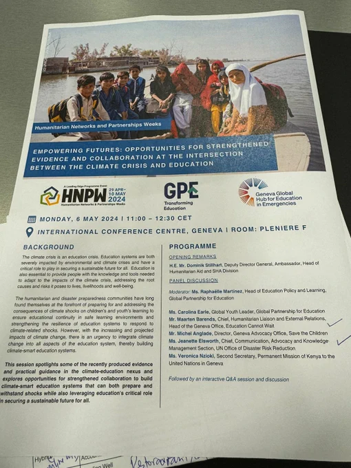 Humanitarian Networks and Partnerships Week is an annual event organised by the United Nations Office for the Coordination of Humanitarian Affairs.