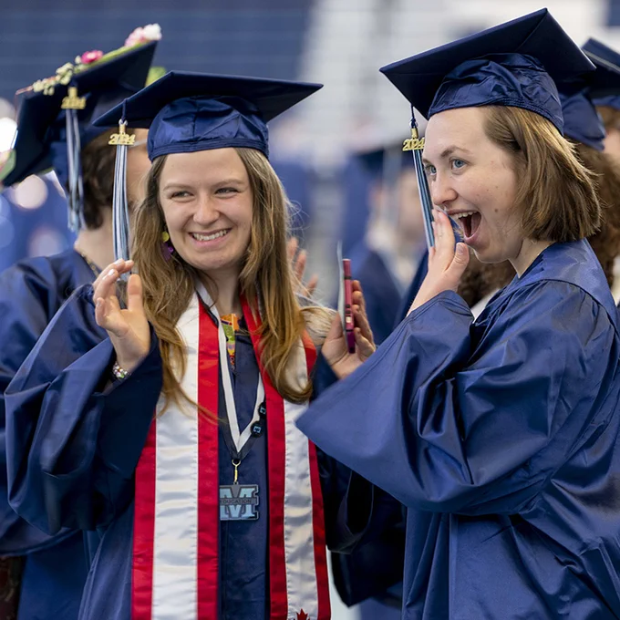 University of Maine College of Education and Human Development students gather before the 2024 commencement ceremony.