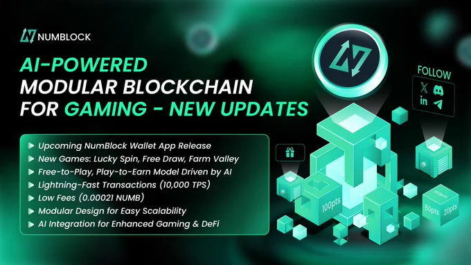 Exciting updates coming soon to the @NumBlockOrg ecosystem! 🚀

✨ New NumBlock Wallet App Launching Soon

Get ready for the official release! 🎮 New Games Arriving Soon:

Lucky Spin
Free Draw
Farm Valley

The Omni-Channel Wallet will feature a Free-to-Play, Play-to-Earn model - unlocking new gaming experiences and earning opportunities on NumBlock.

#NumBlockWallet #NumBlockGames #Web3Gaming