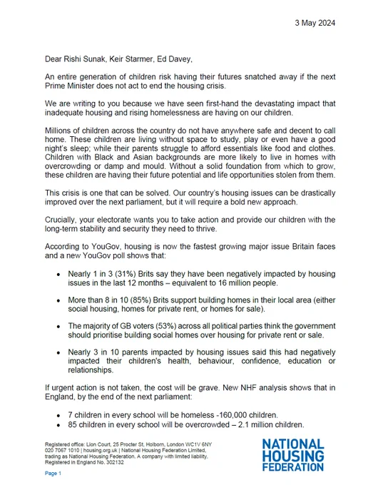 Open letter to future PM about solving the housing crisis. 