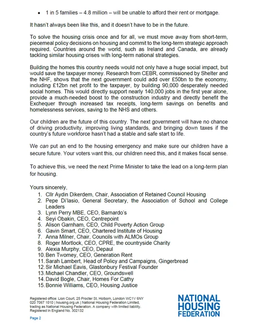Open letter to future PM about solving the housing crisis. 