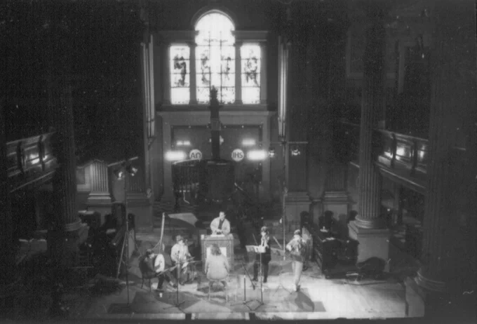 view of rehearsal in St Andrew's Kirk before it became St Andrew's in the Square
