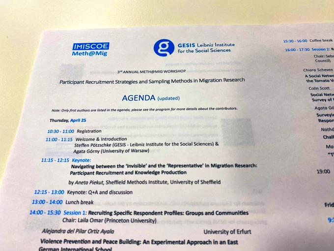 Program of the 3rd Annual Meth@Mig Workshop