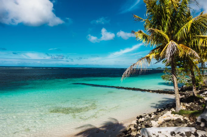 Beach and seawall Savai'i Island in Samoa. Photo by WHO/Yoshi Shimizu