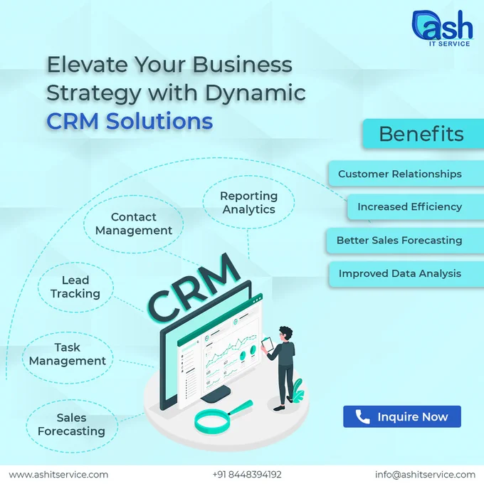 Revolutionize Your Business with Our Dynamic CRM Solutions!

Our innovative CRM systems are designed to streamline operations, enhance customer relationships, and boost productivity. With features like real-time data analytics and personalized customer interactions, you can make informed decisions and deliver exceptional experiences.

Ready to elevate your success? Contact us today to schedule a demo and discover how our dynamic CRM solutions can drive growth and maximize ROI for your business.

Let's embark on a journey of digital transformation together!