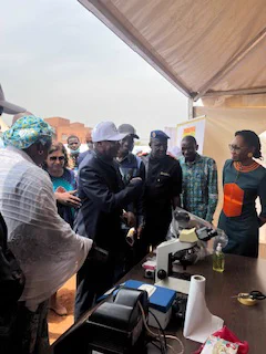 Malaria Research and Training Center stand visited by officials 