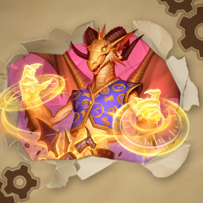Card art of Timewinder Zarimi bursting through a piece of parchment.	