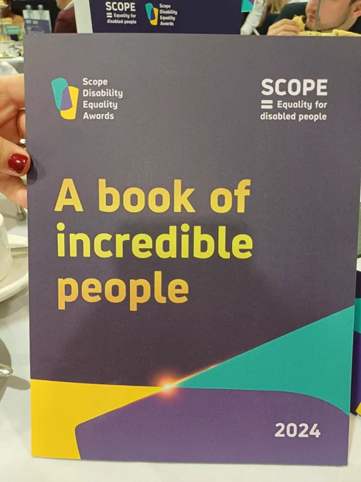 A booklet to accompany the awards, called A book of Incredible People 2024