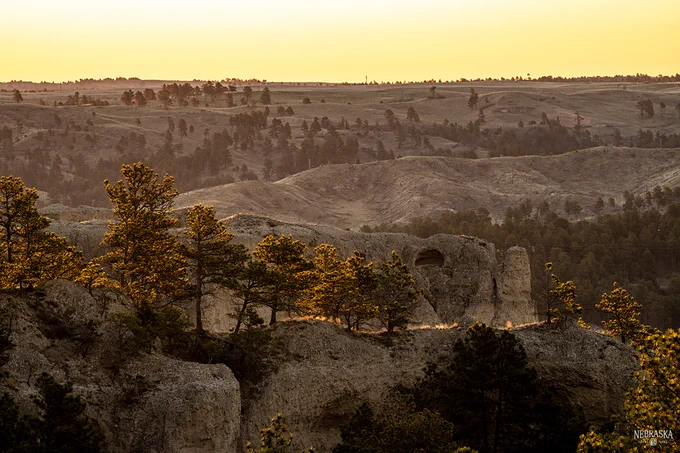 Sunrise at Chadron State Park in Pine Ridge region of Dawes County.