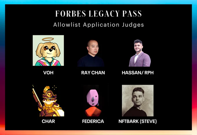 Forbes Legacy Pass Judges