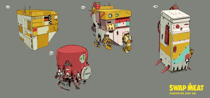 A collection of next generation Meat Harvesters