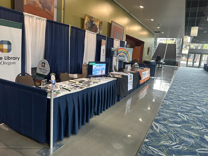 State Library of Oregon Exhibitor Booth at Oregon Library Association conference