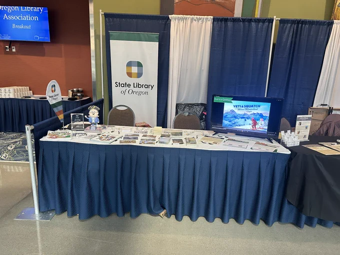 State Library of Oregon Exhibitor Booth at Oregon Library Association conference