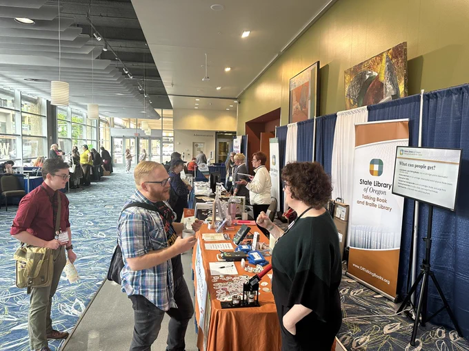 State Library of Oregon Exhibitor Booth at Oregon Library Association conference