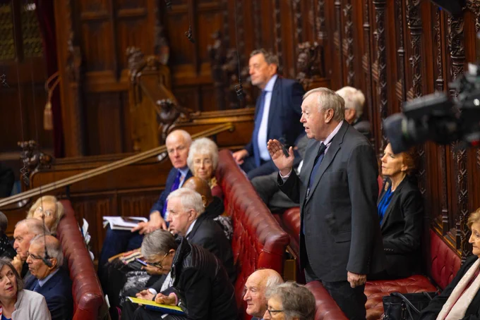 Lord Watts speaking in the Lords chamber