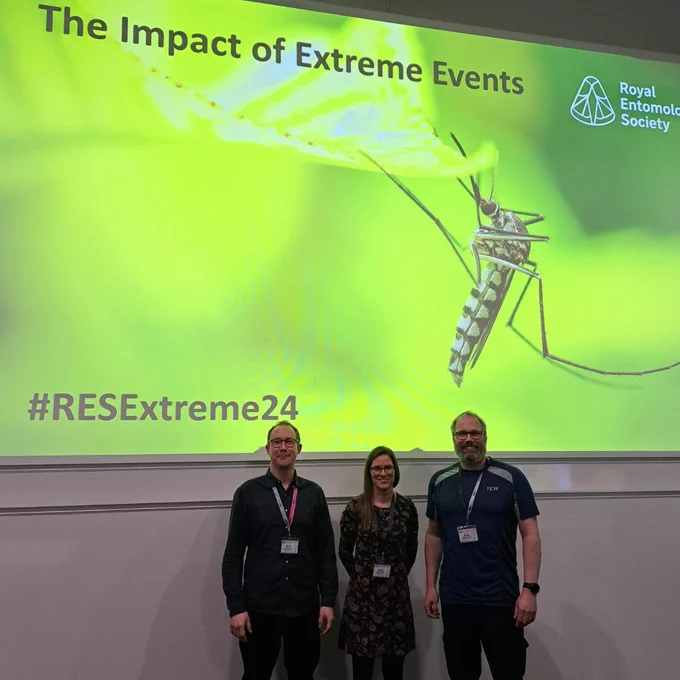 RES Climate Change and Medical & Veterinary SIG convenors at the 'Impact of Extreme Events' conference.