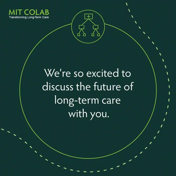 Visual text describing a discussion around long term care