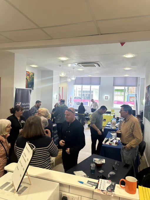 If you missed the event, get in touch with us to learn more about our services and what we have to offer and the assistive technology that is available from different suppliers. 

Pictures 1 shows: Various visitors and suppliers all talking in the my sight notts social room space. Lots of stalls and banners of all of the organisations who were part of the event. 

#AssistiveTechnology #VisuallyImpaired #nottingham #events #PartiallySighted #Blind #SightLoss #LowVision #visualaids