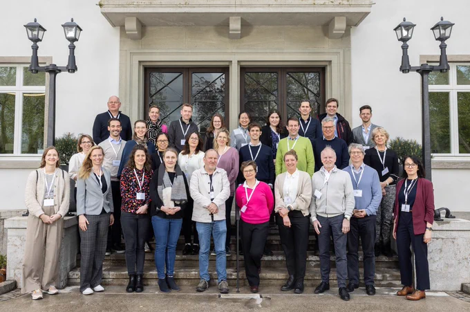 ReproTrack.MS postdocs and PIs got together with external scientific advisors @EwaMeyts, @AMeinhardt_Lab, and @RodTMitchell outside Park Akademie in Münster on April 24th and 25th, 2024.

