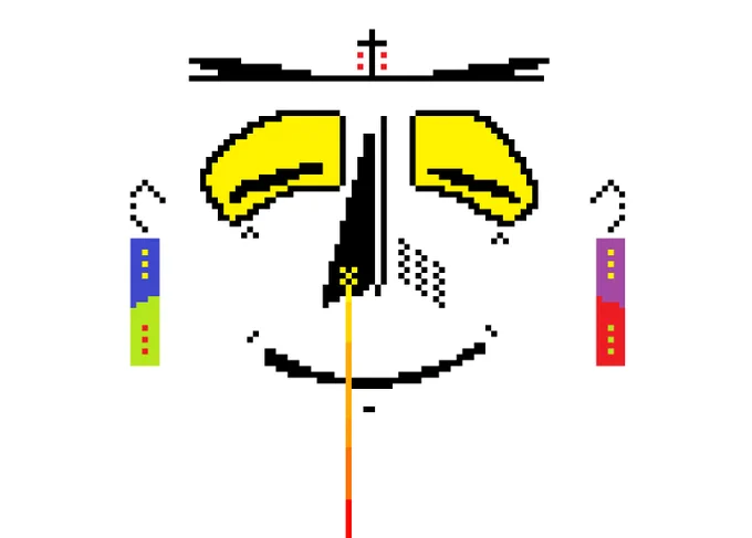ms paint abstract doodle of a character