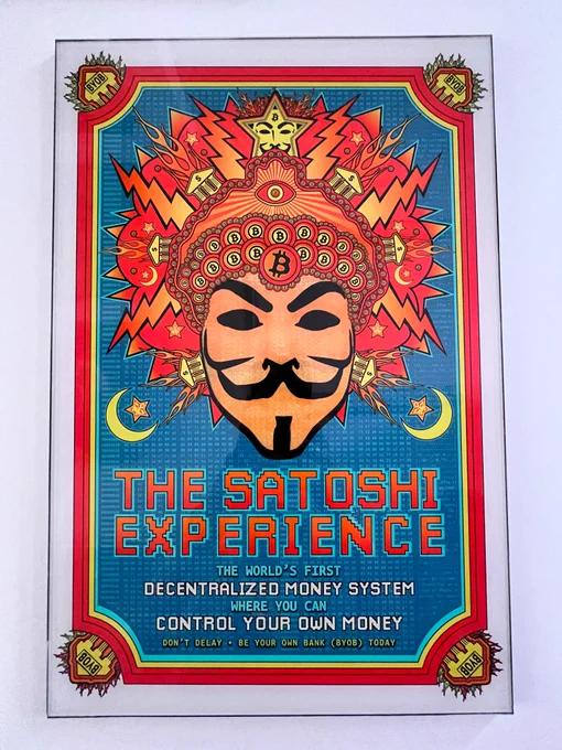 The Satoshi Experience Acrylic Panel (AP) by Lucho Poletti
