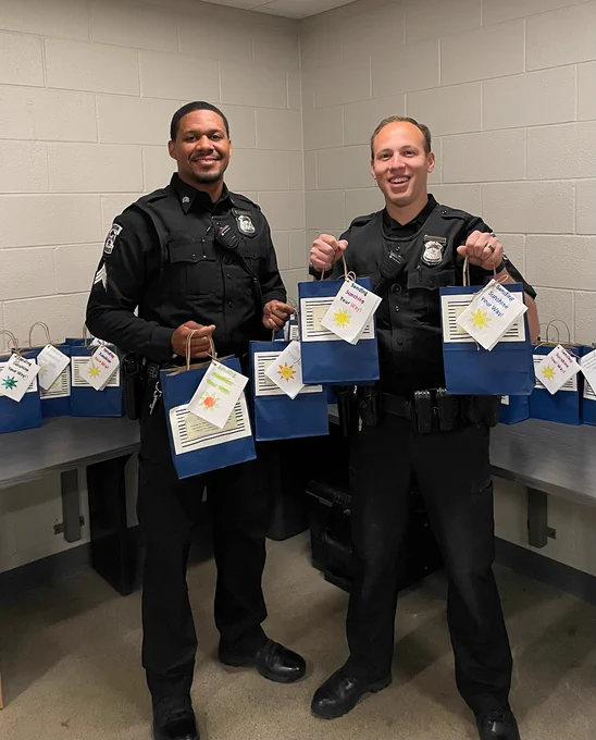 
Thank you so much to Plymouth Christian Academy's 3rd grade for donating hand packed essential goodie bags to assist our officers during their shifts. Each bag was custom filled with items such as gum, candy, hand sanitizer and so much more. 
We are so thankful to be able to serve such a great community 👏