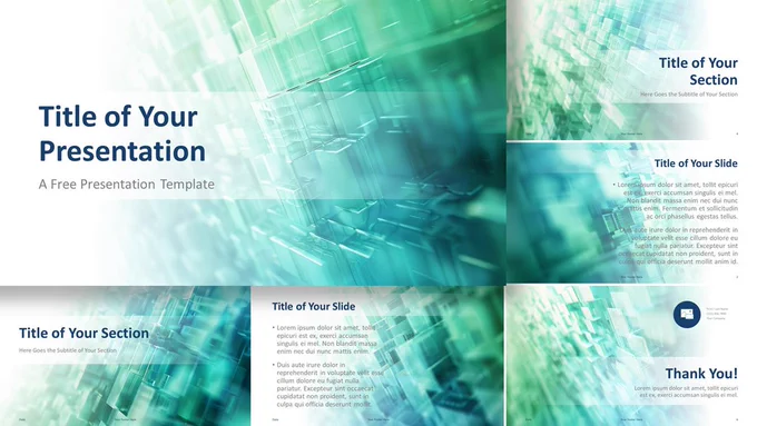 Digital Lattice Template: Futuristic Theme for PowerPoint & Google Slides