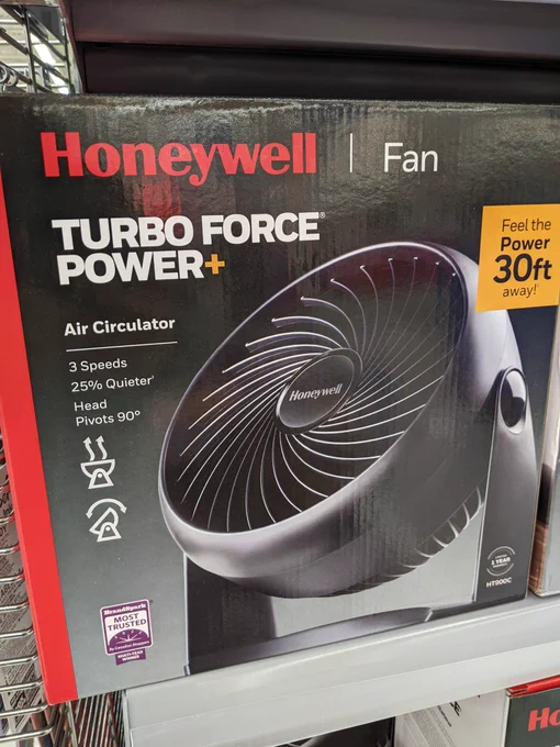 Packaging for a Honeywell Fan Turbo Force Power  Air Circulator 
