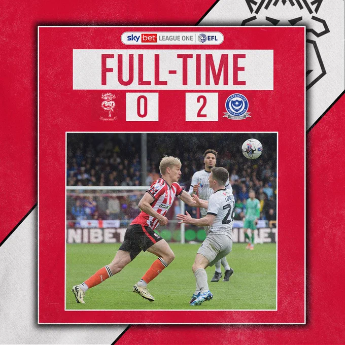 Full-time: Imps 0-2 Portsmouth
