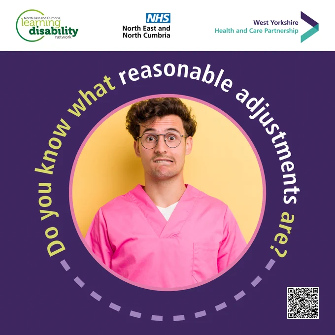 A graphic of a man looking confused surrounded by text that reads 'Do you know what reasonable adjustments are?'