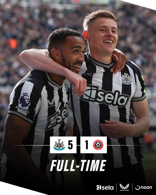 Full-Time | Newcastle United 5 Sheffield United 1