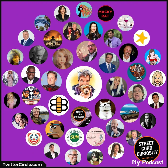a current twitter circle showing the top 45 X accounts I interact with