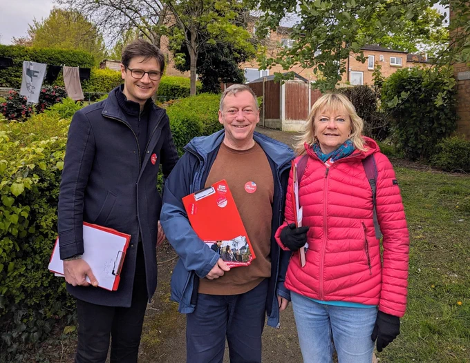 A photo of Labour Party campaigners in Walkley.